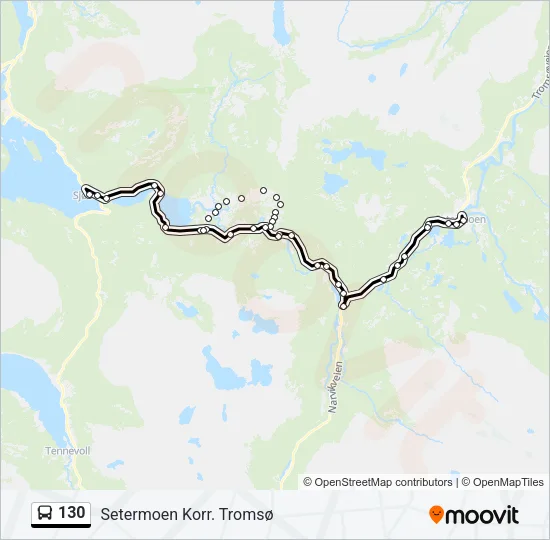 130 Bus Line Map