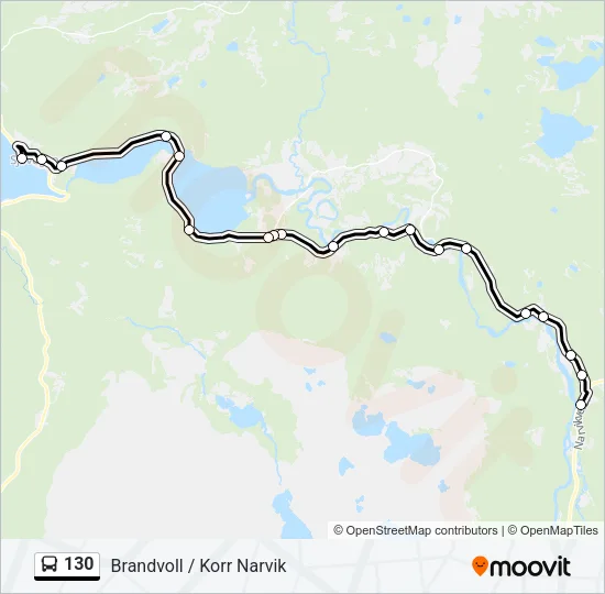 130 Bus Line Map