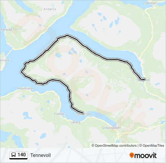 140 Bus Line Map