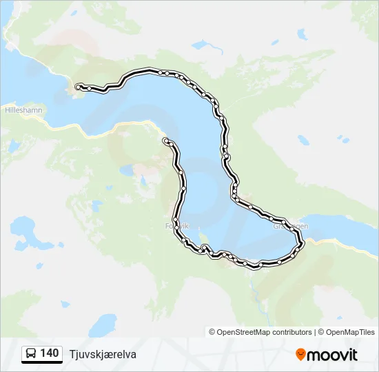 140 Bus Line Map