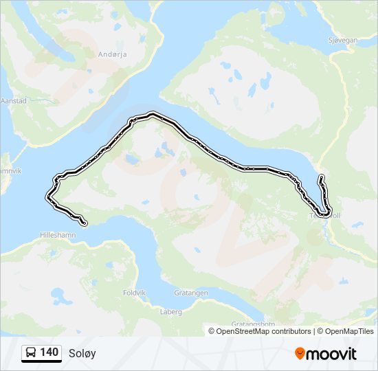 140 bus Line Map