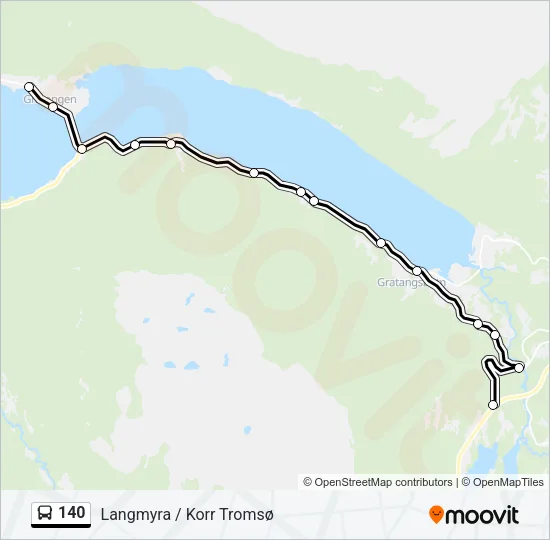 140 Bus Line Map