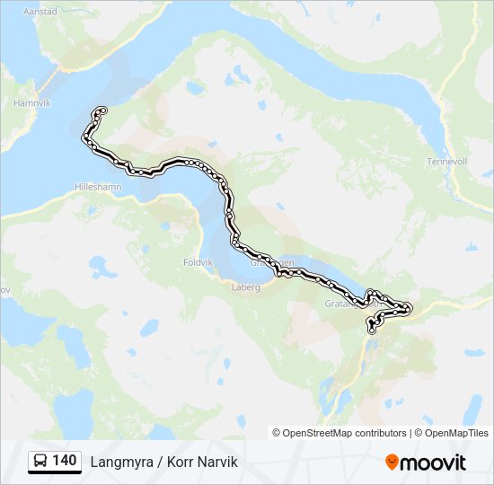 140 Bus Line Map