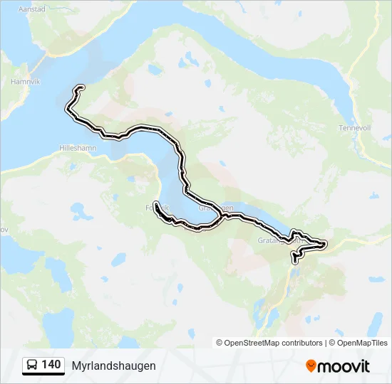 140 Bus Line Map