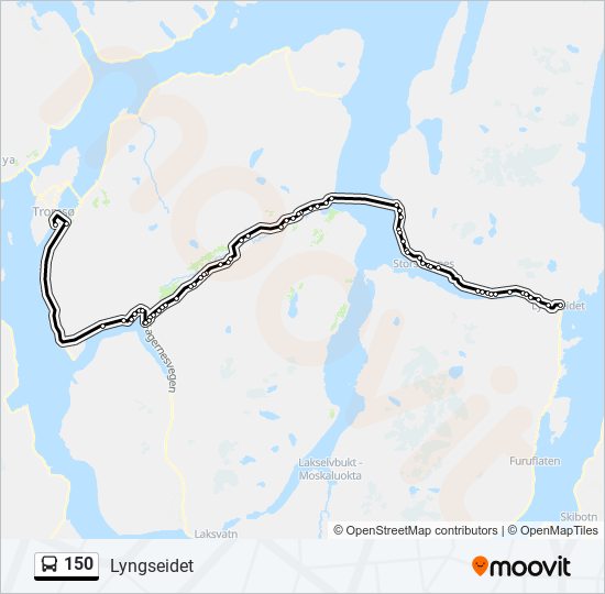 150 bus Line Map