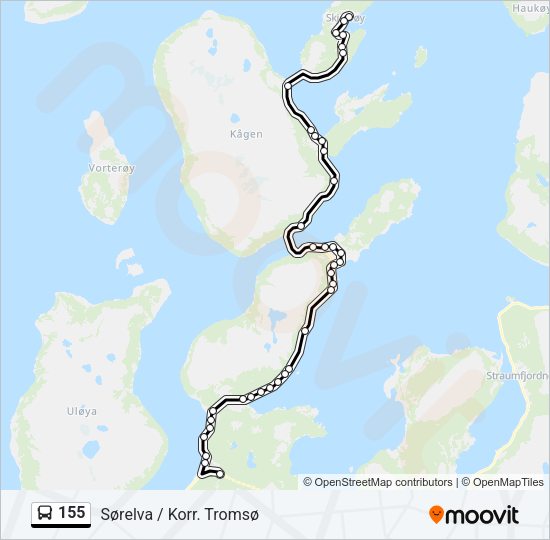 155 Bus Line Map