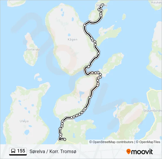 155 Bus Line Map