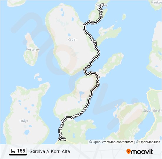 155 Bus Line Map