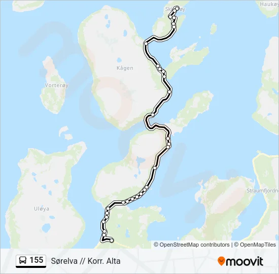 155 Bus Line Map