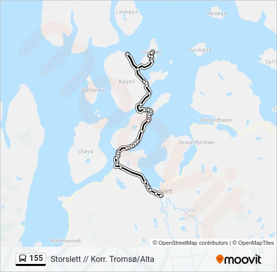 155 Bus Line Map