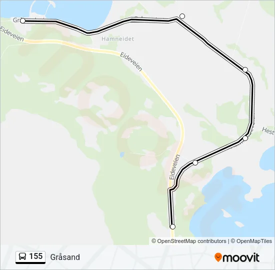 155 Bus Line Map