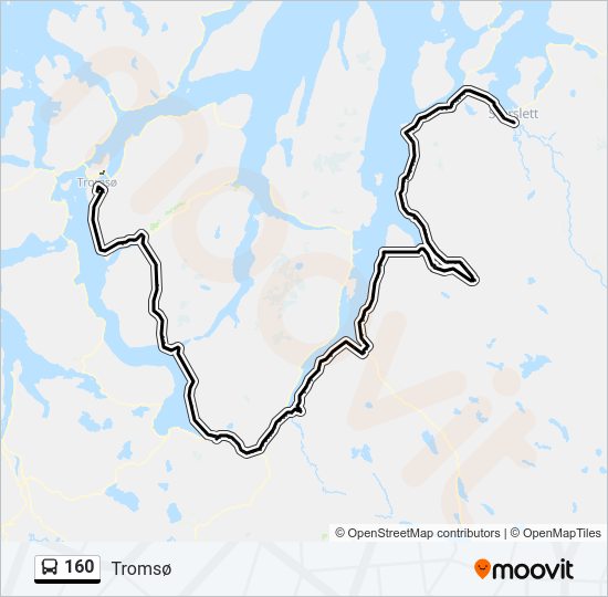 160 bus Line Map