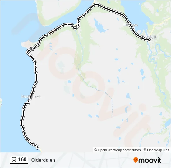 160 Bus Line Map