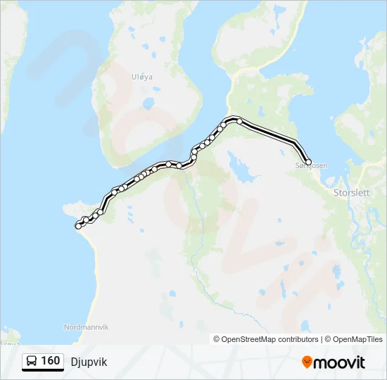 160 Bus Line Map