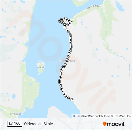 160 Bus Line Map
