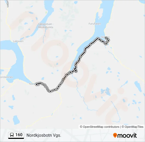 160 Bus Line Map