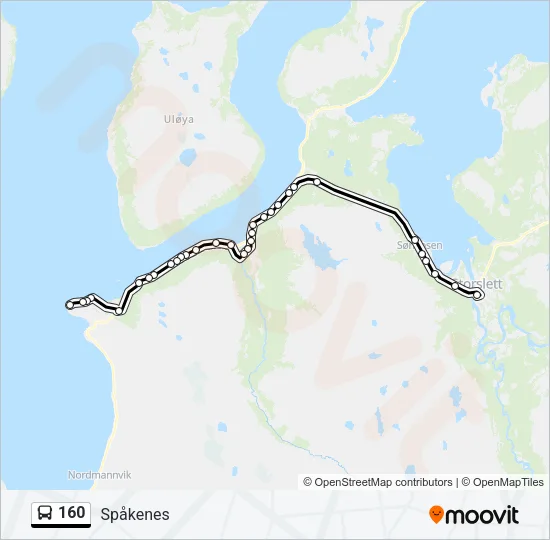 160 Bus Line Map