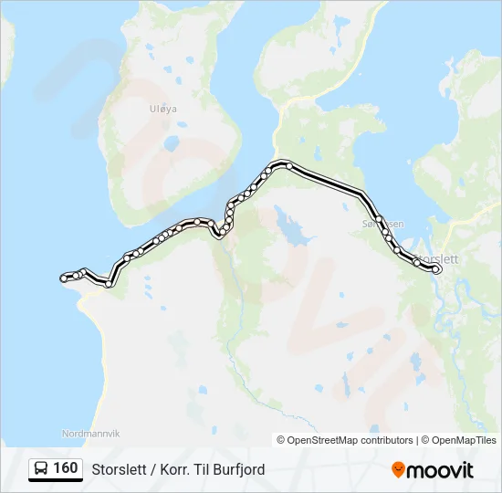 160 Bus Line Map