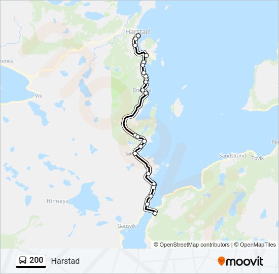 200 Bus Line Map