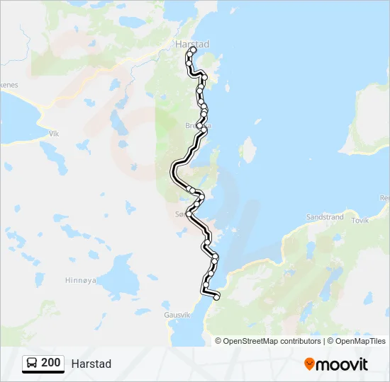 200 Bus Line Map