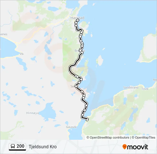 200 Bus Line Map