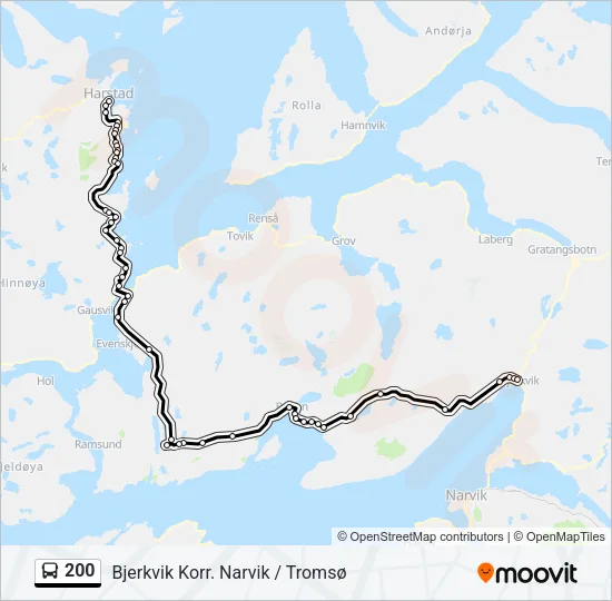 200 Bus Line Map