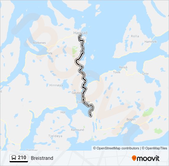 210 Bus Line Map