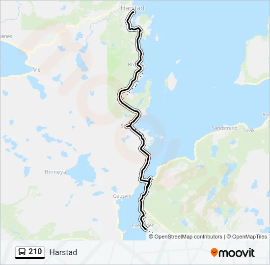 210 Bus Line Map