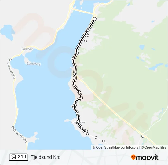 210 Bus Line Map