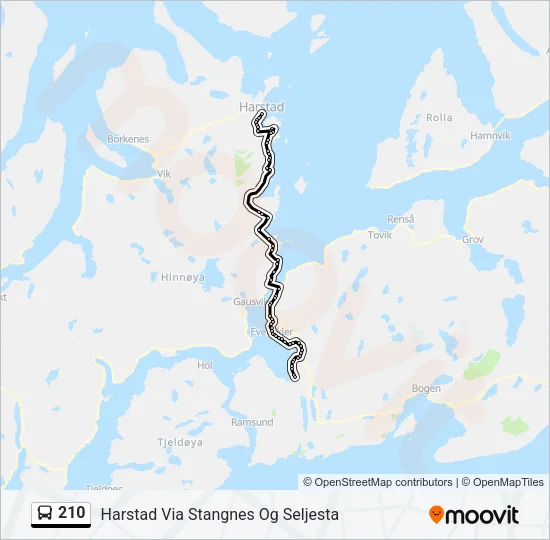 210 Bus Line Map