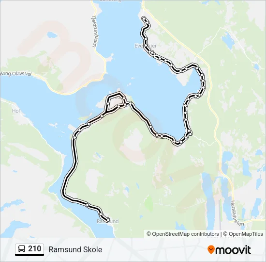 210 Bus Line Map