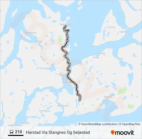 210 Bus Line Map