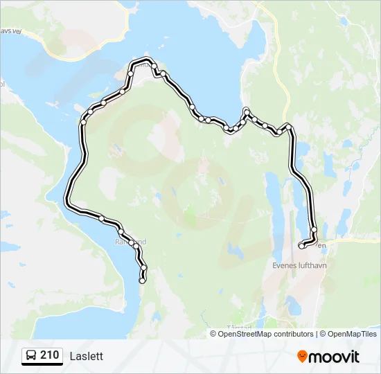 210 Bus Line Map