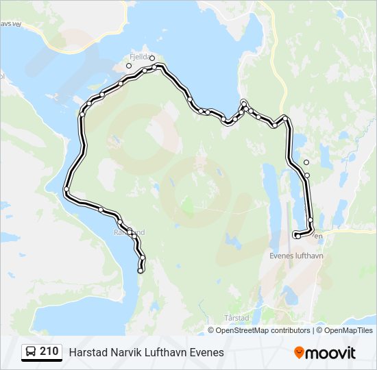 210 Bus Line Map