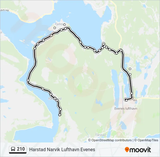 210 Bus Line Map
