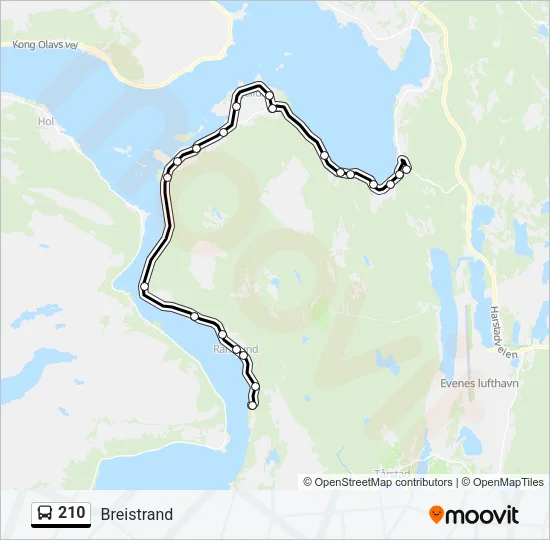 210 Bus Line Map