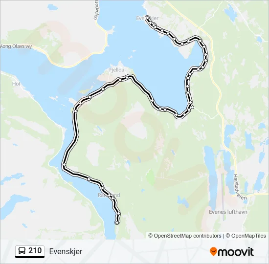 210 Bus Line Map