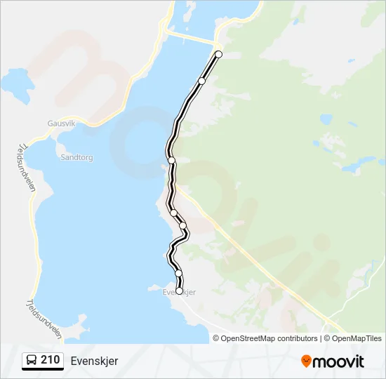 210 Bus Line Map