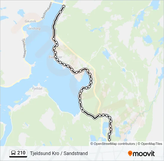 210 Bus Line Map