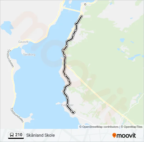 210 Bus Line Map