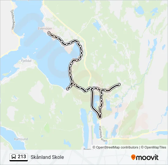 213 Bus Line Map