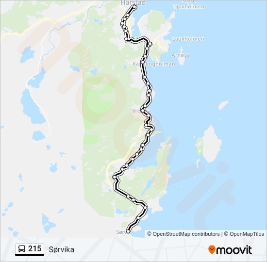 215 Bus Line Map