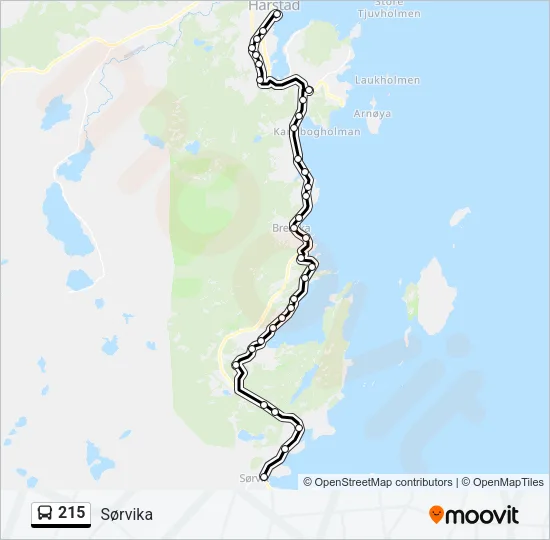 215 Bus Line Map