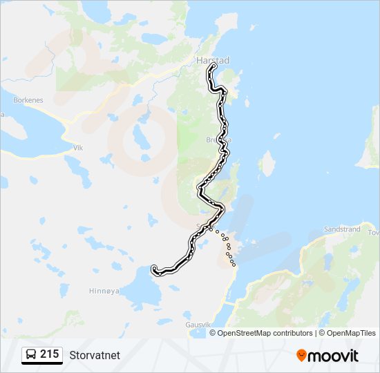 215 Bus Line Map