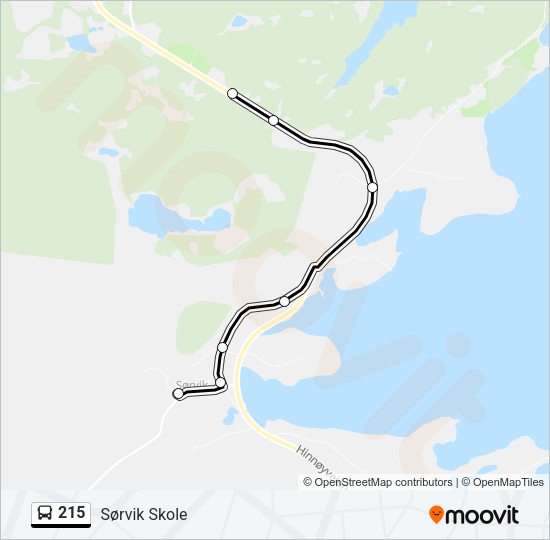 215 Bus Line Map