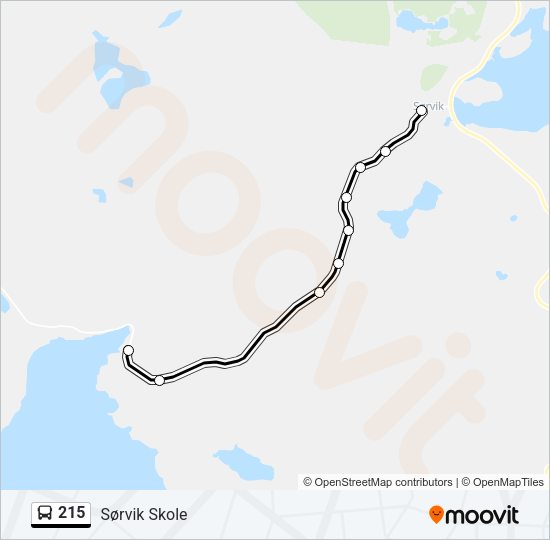 215 Bus Line Map