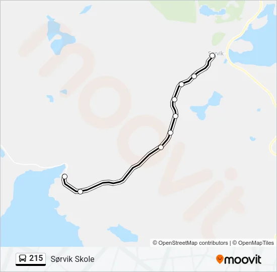 215 Bus Line Map