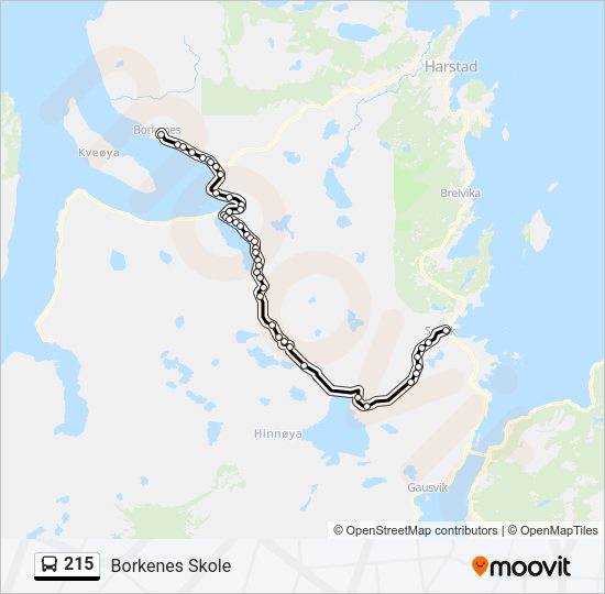 215 Bus Line Map