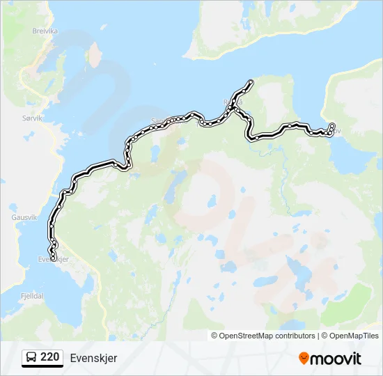220 Bus Line Map