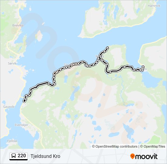 220 Bus Line Map